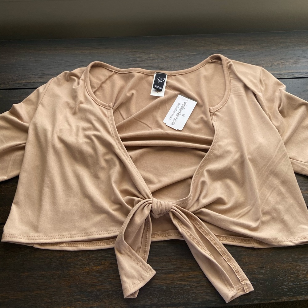 Windsor Taking Knit Easy Tie Front Top